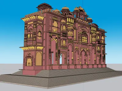 Patrika gate Jaipur 3D model