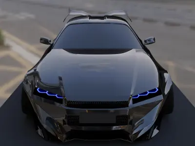 Skyline E34 concept or tuning project Free 3D model