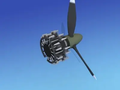 Japanese Zero Engine  3D model