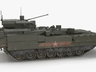 T-15 Armata Green Dirt Low-poly 3D model