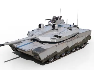 4 coatings of USA ARMY M1 AbramsX Main Battle Tank Low-poly 3D model