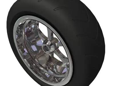 Detailed Motorcycle Tire 3D model