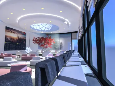 Airport Departure room 3D model