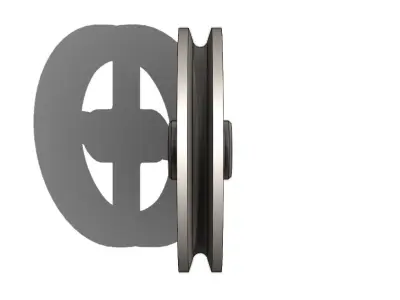 Polia para Cabo de Aco Steel Cable Pulley dia 133 x 23 mm 3D model