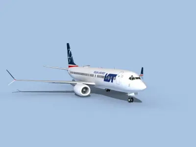 Boeing 737-800 Max Polish LOT 3D model