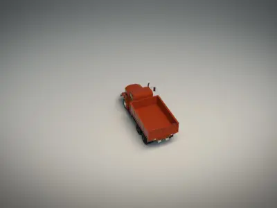 Low Poly Vintage Truck 01 Low-poly 3D model
