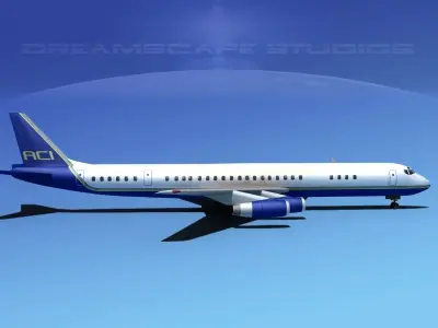 Douglas DC-8-63 Air Charter Intl 2 3D model