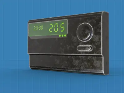 Temperature controller Low-poly 3D model