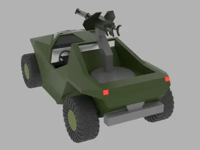 Warthog military vehicle Free 3D model