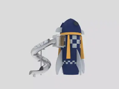 Kids outdoor commercial play structure 3D model 3D model