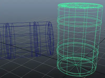 Rusted Metal Drum Low-poly 3D model