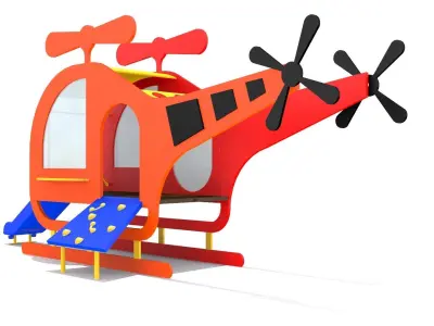 Helicopter Playground Low-poly 3D model