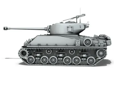 M4A3E8 - Sherman - Easy Eight 3D model
