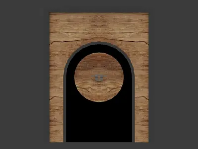 Modern front door for architectural residential or commercial Low-poly 3D model