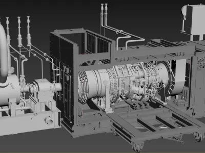 Gas turbine engine 3D model