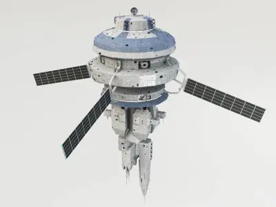 Omega Oribital - Space Station Low-poly 3D model