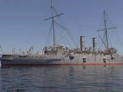HMS Hawke 3D model