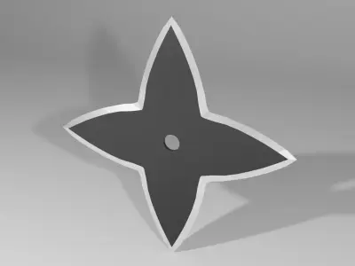 3D syuriken model Low-poly 3D model