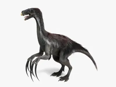 Realistic Therizinosaurus Low-poly 3D model