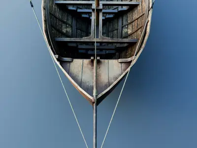 Medieval boat - Kalmar Boat Low-poly 3D model