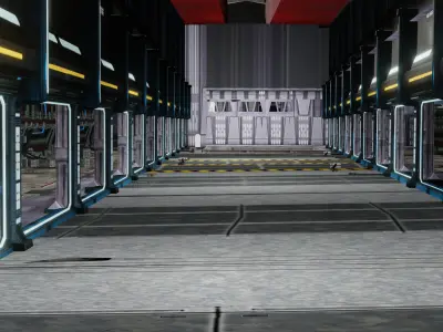 Venator-class Star Destroyer Hangar and Exterior 3D model