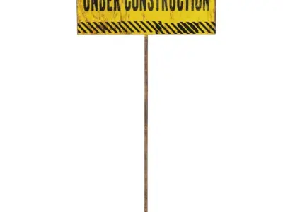 under construction sign Free low-poly 3D model