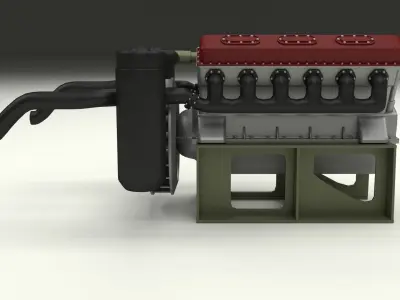 T-34 Engine 3D model
