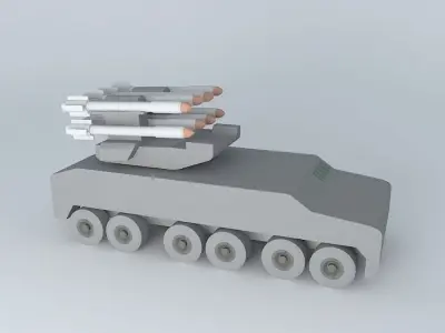 Abrams 3iAE missle launcher Free 3D model