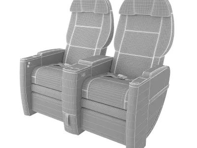 Airplane seat Geven business class 3D model