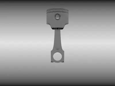 Piston and crankshaft assembly 3D model