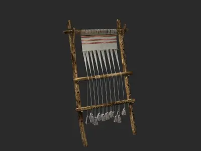 Ancient Mediterranean looming machine 3D model