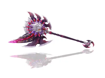 Demon Lord Axe Low-poly 3D model