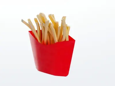 fries pateto Low-poly 3D model