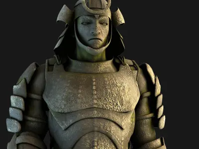 Statue of a Samurai 3D model