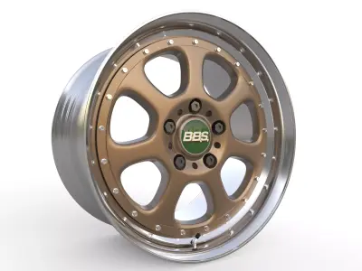 BBS Bugatti costom wheel and stock wheel 3D model
