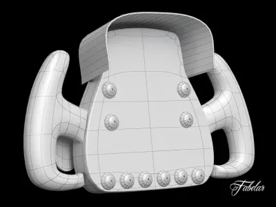 Racing steering wheel 3D model