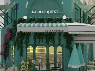  cafe lamarquise paris 3D model