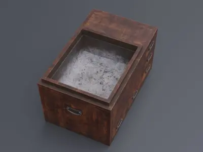 Japanese Brazier Low-poly 3D model