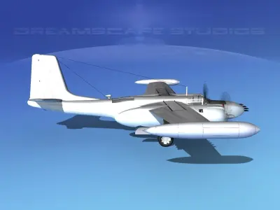 Douglas A-26K Invader Bare Metal 3D model