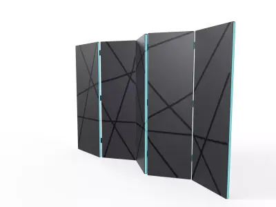 SCI-FI MODULAR ROOM DIVIDER PANEL Low-poly 3D model