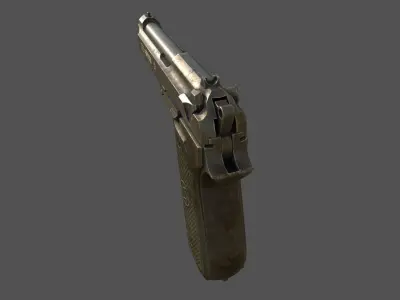 T75 pistol 3D model with PBR texture Low-poly 3D model