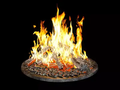 Bonfire 1 Free low-poly 3D model