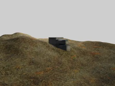 Bunker WW2 Low-poly 3D model