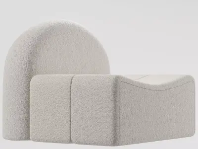 Zuma Modern Fabric Lounge Chair Free 3D model