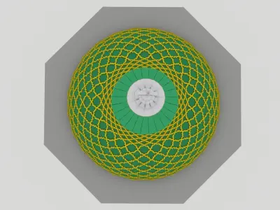 tower mosque Low-poly 3D model