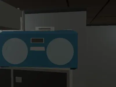 Lowpoly Radio boombox Free low-poly 3D model