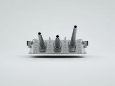 16 inch - 406mm Triple Naval Gun Mk6 3D model