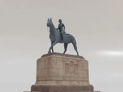 ER Jubilee Statue Low-poly 3D model