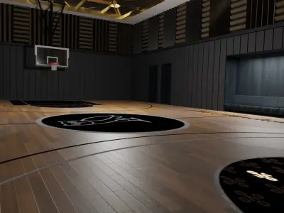 Drakes OVO Basketball Court 3D model