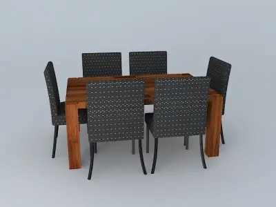 Dinner Table Vikor Free 3D model